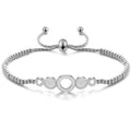 Handgefertigte Armbänder mit Herzanhängern und Strasssteinen