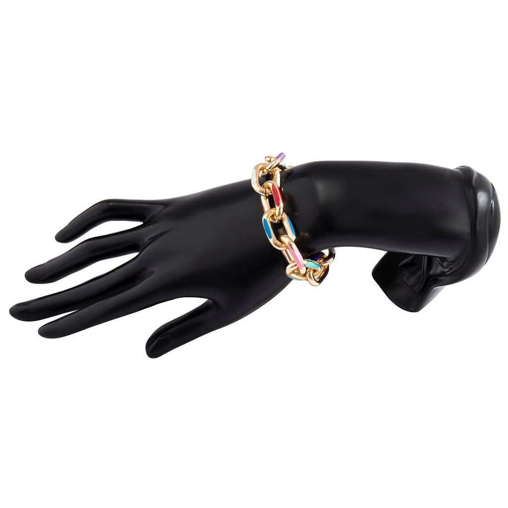Bohemian Bunt bemalte Aluminium Kette
