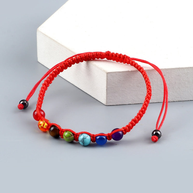 Armband mit 7 Chakra-Perlen
