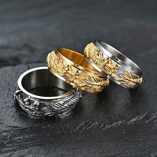 Chinesischer Drachen-Angst-Zappelring