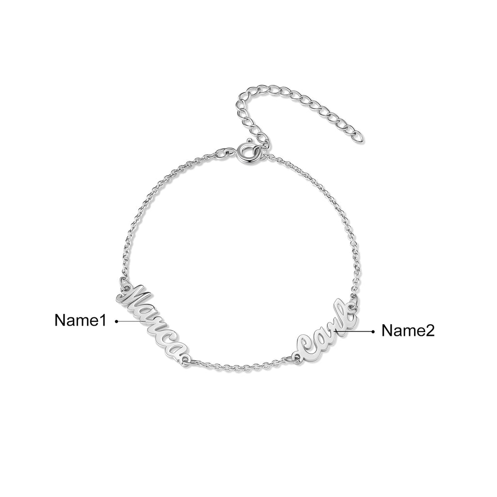 925 Personalisierte Brief Namensschild Armbänder