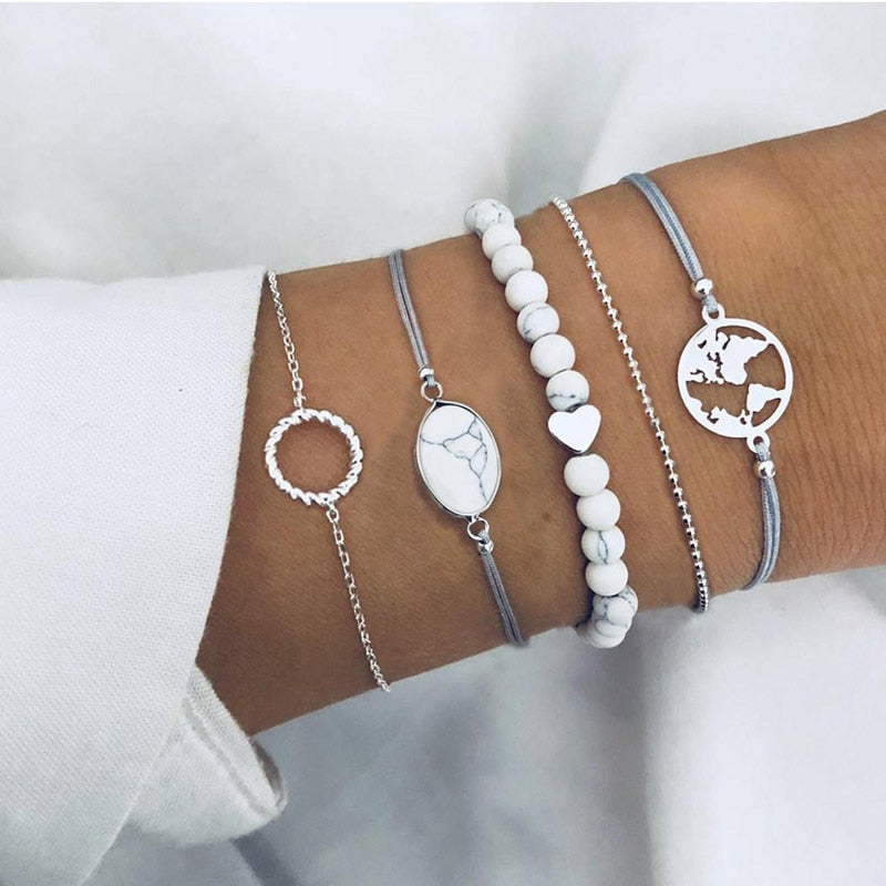 Böhmisches Goldarmband-Set