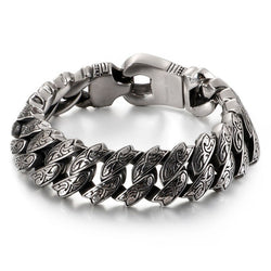 Armband für Männer Einzigartige Schnitzerei Kubanische Gliederkette