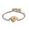 Herzförmiger Charm mit A-Z-Initialen-Armband