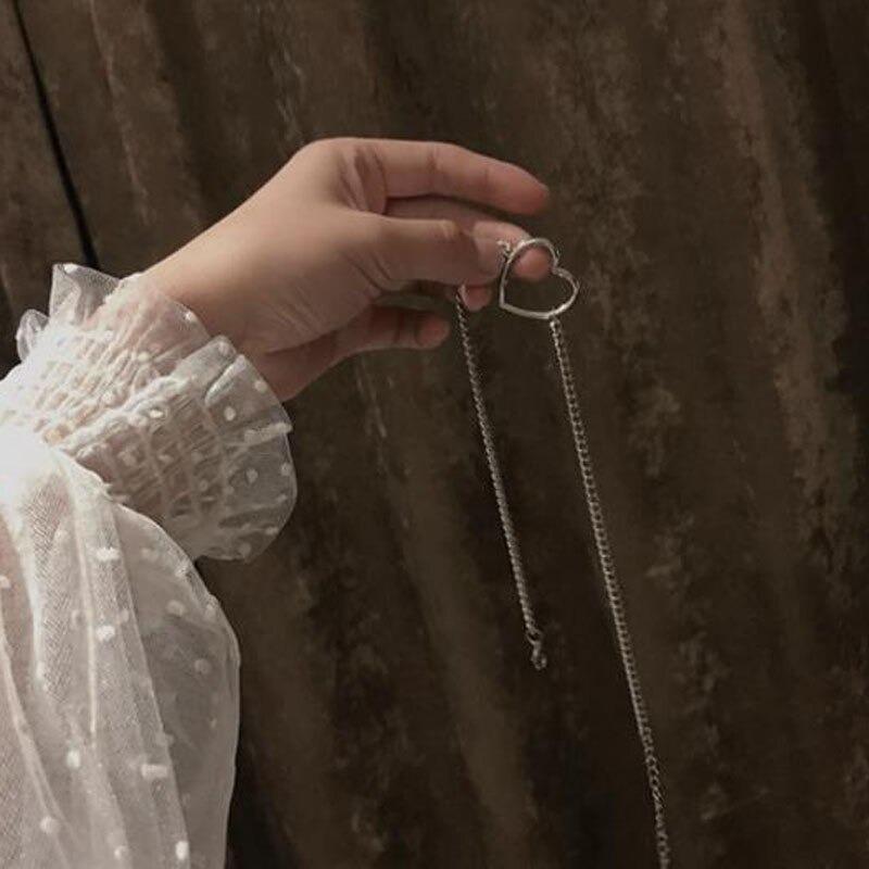 Choker-Halskette mit herzförmiger mehrstufiger Kette