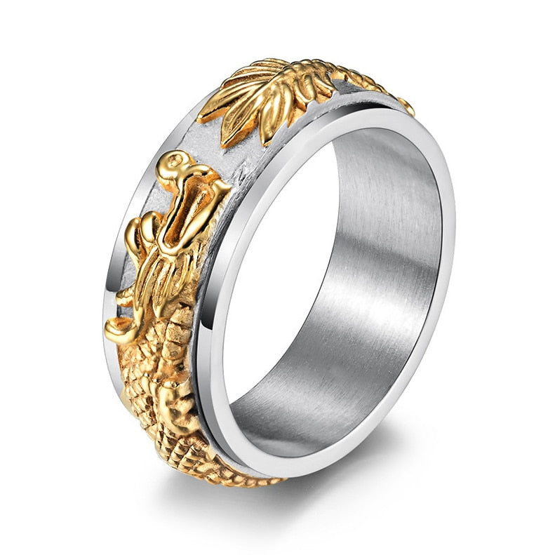 Chinesischer Drachen-Angst-Zappelring