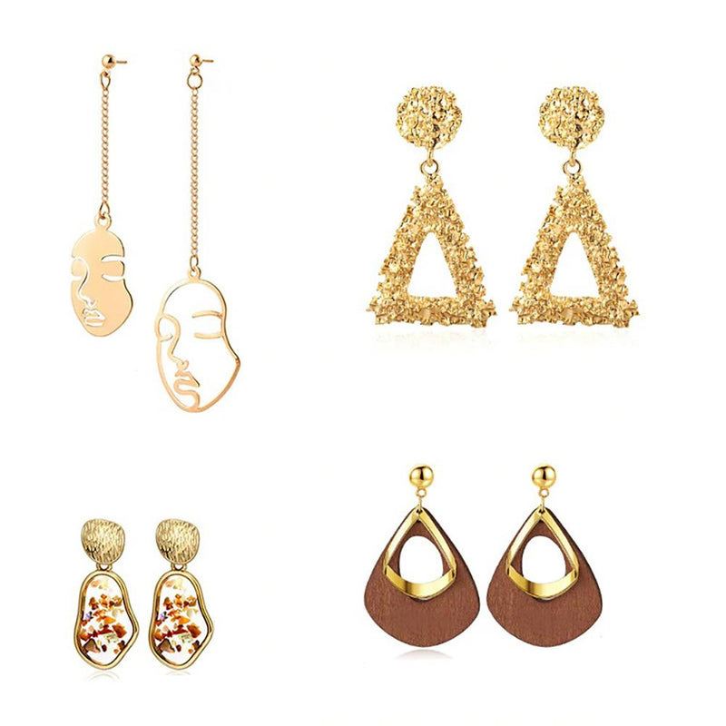 Hochmodische, geometrische Tropfenohrringe