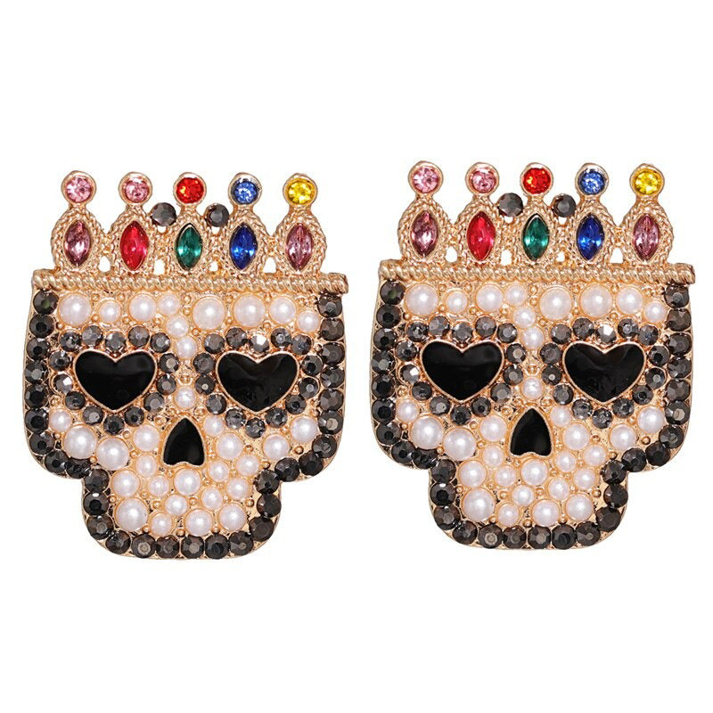 Statement-Ohrringe im Hippie- und Trendy-Stil in Herzform mit Glücksaugen-Tropfen