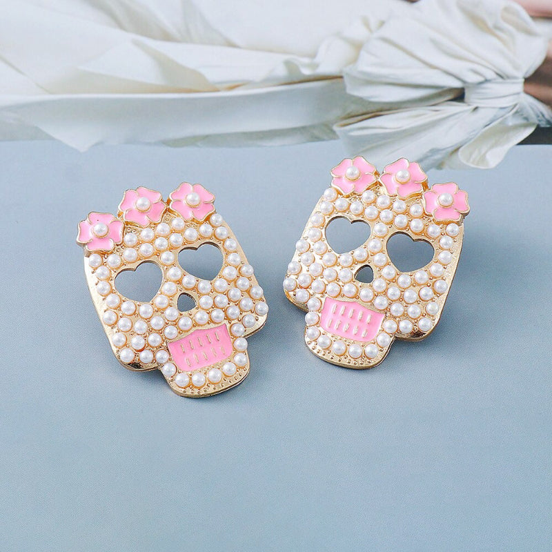 Statement-Ohrringe im Hippie- und Trendy-Stil in Herzform mit Glücksaugen-Tropfen