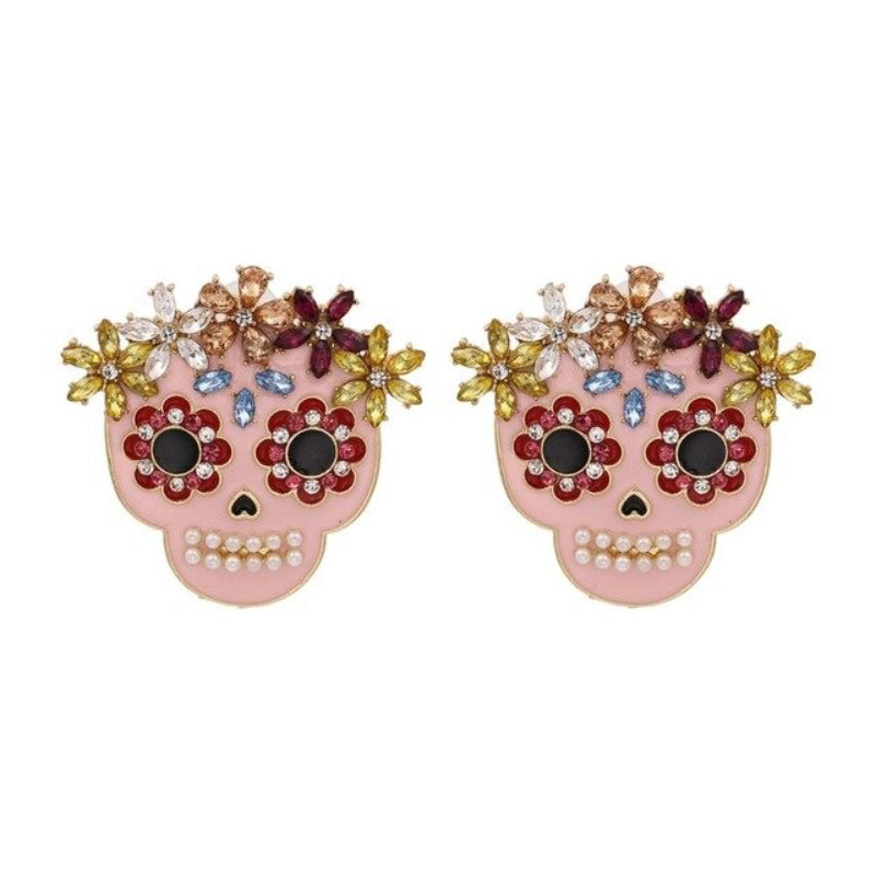 Statement-Ohrringe im Hippie- und Trendy-Stil in Herzform mit Glücksaugen-Tropfen