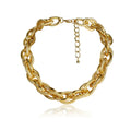 Luxuriöses goldenes Halsband – dicke gedrehte Kette, auffällige Statement-Halskette