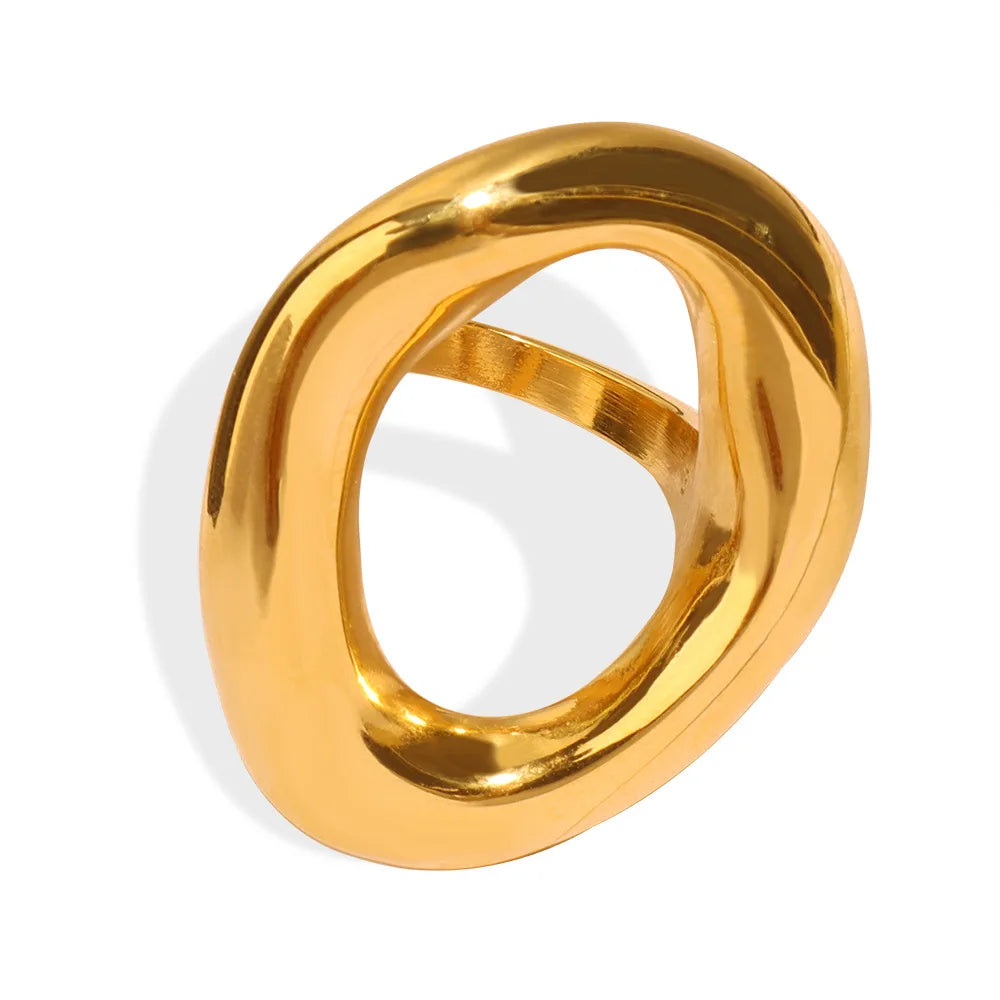 Moderner Ring – Einzigartiger Doppelring, stilvolles minimalistisches Design