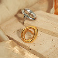 Moderner Ring – Einzigartiger Doppelring, stilvolles minimalistisches Design