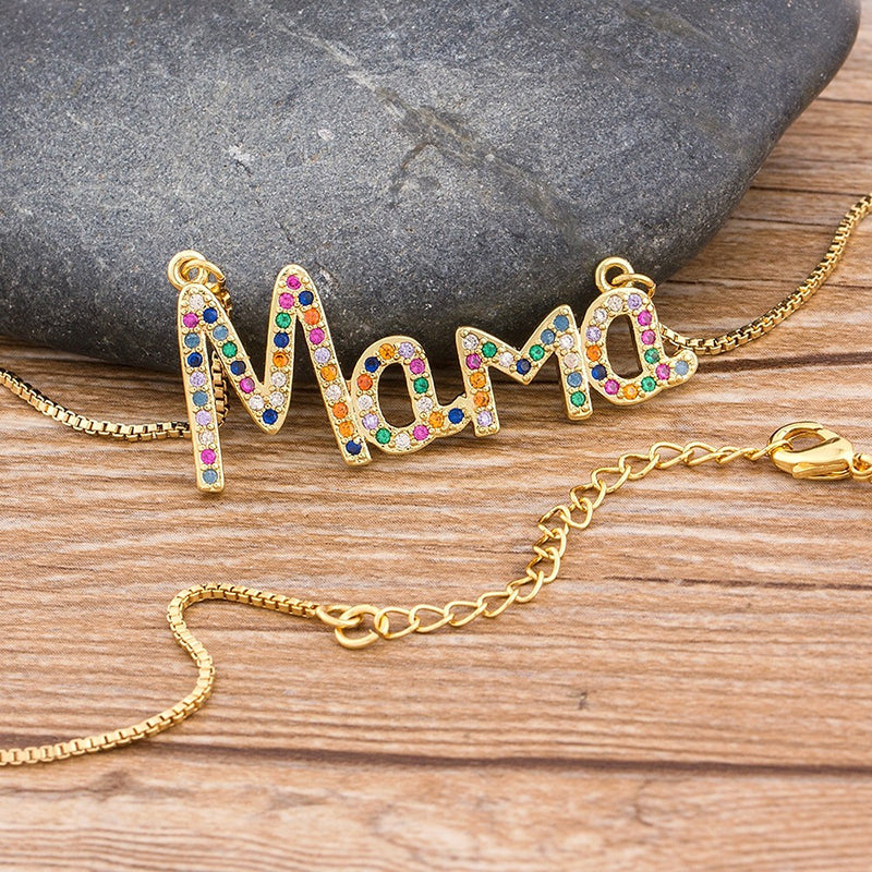 Statement-Kette „I Love Mom“