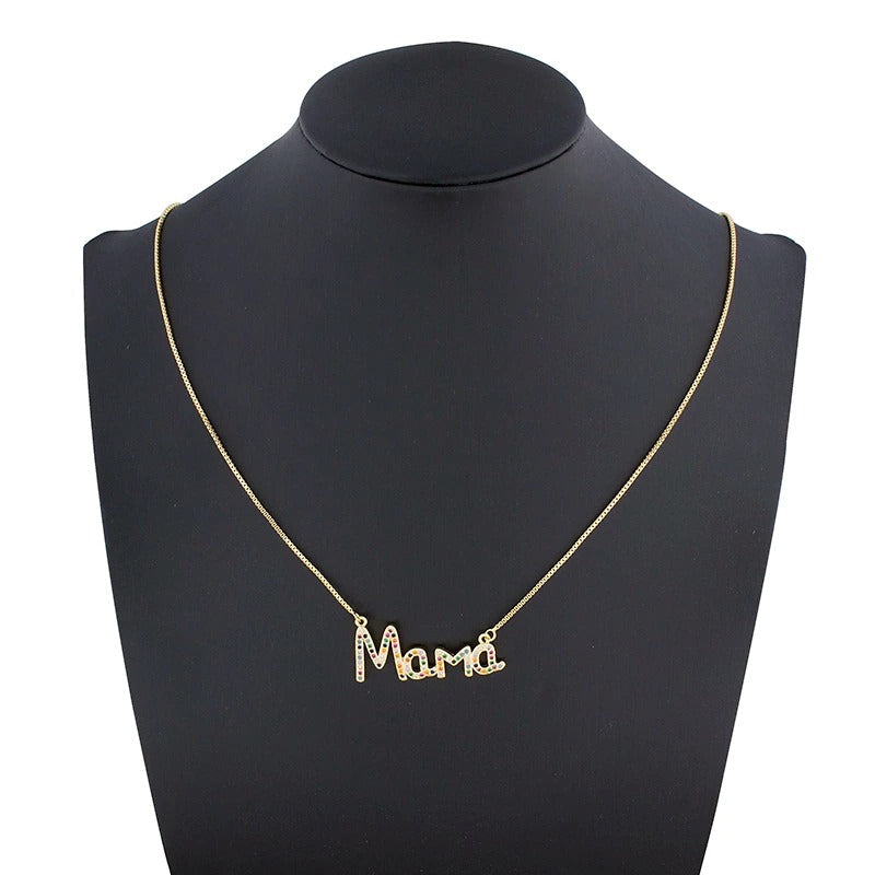 Statement-Kette „I Love Mom“