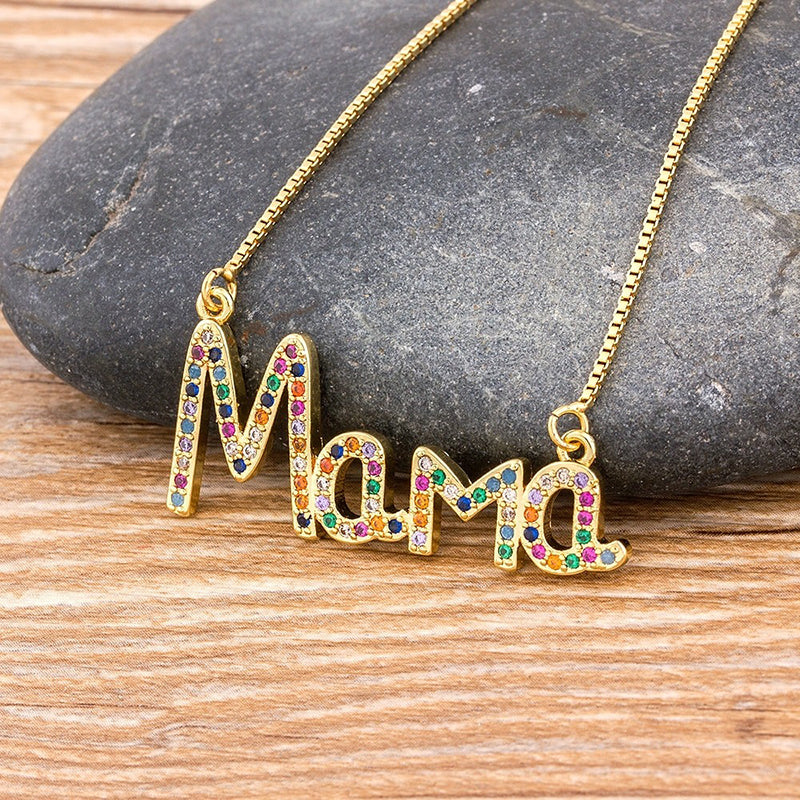 Statement-Kette „I Love Mom“