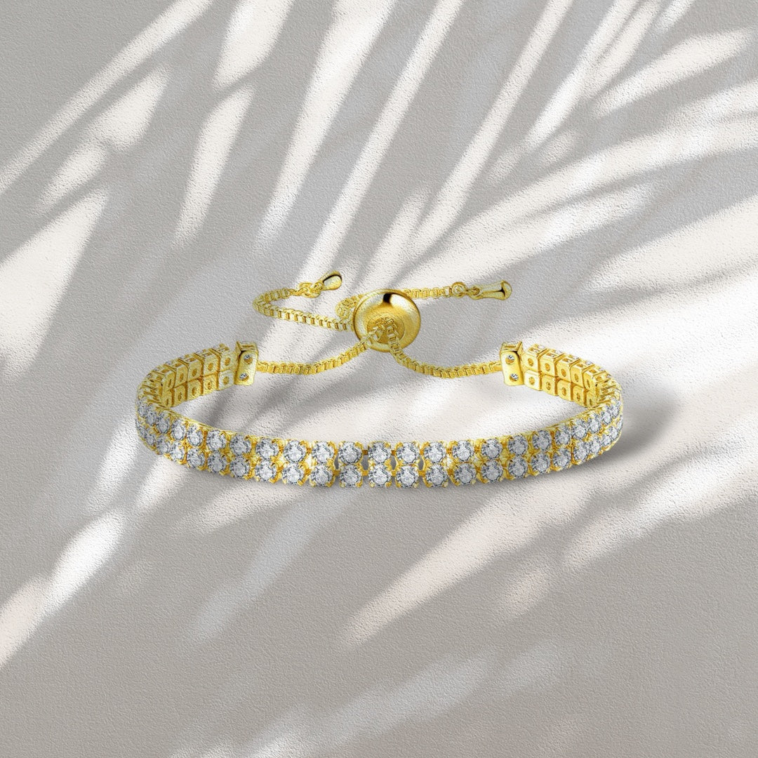 Doppelreihiges Zirkonia Armband