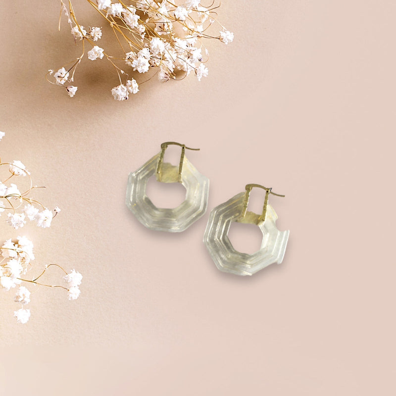 Geometrische Ohrringe im Retro-Stil