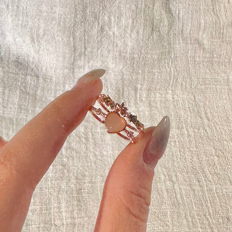 [Ausverkauf] Blumenherzring - Emma