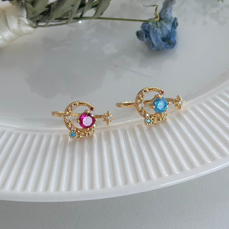 Rosa Mond- und Sternring - Jodie