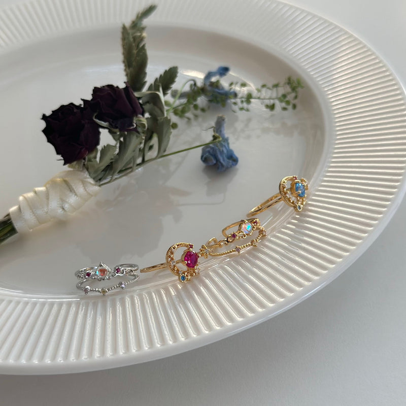 Rosa Mond- und Sternring - Jodie