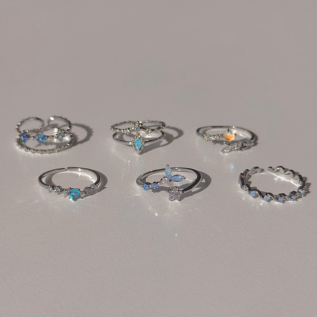 Blauer Schmetterlingsring