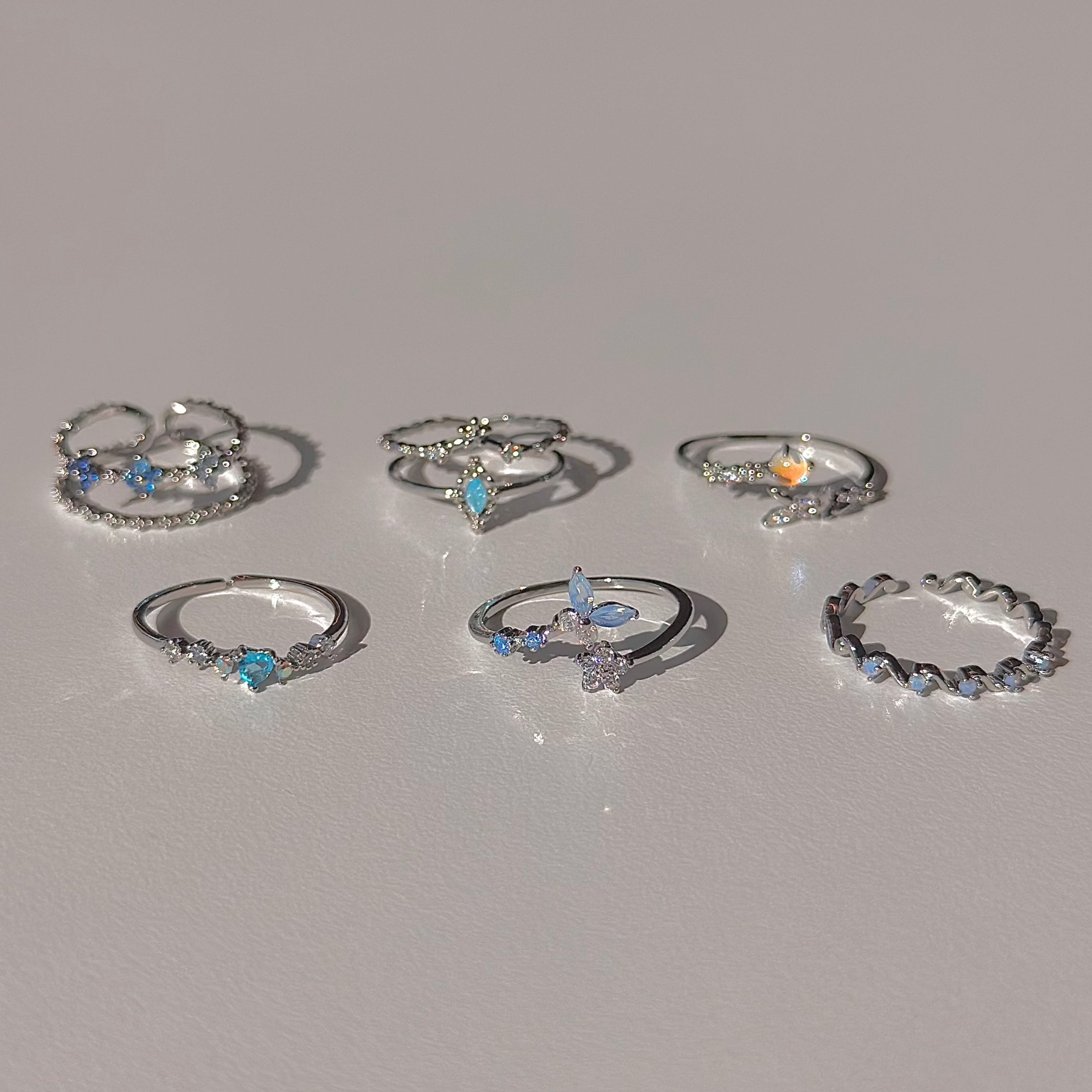 Blauer Schmetterlingsring