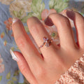 Rosa Schmetterlingsring