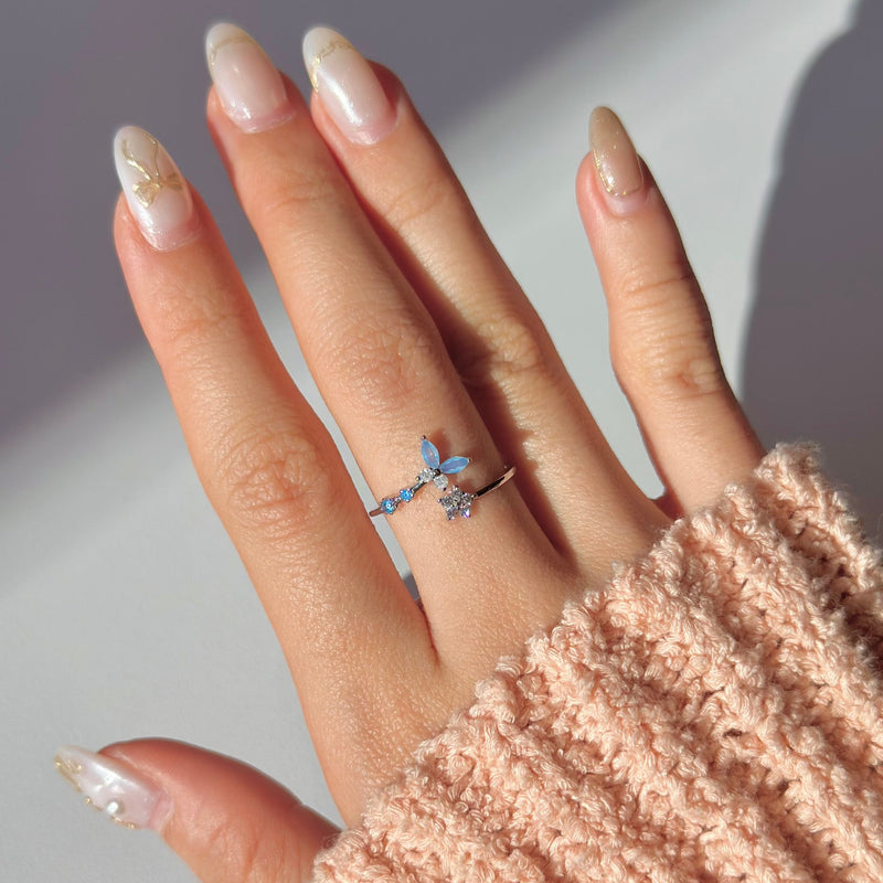 Blauer Schmetterlingsring