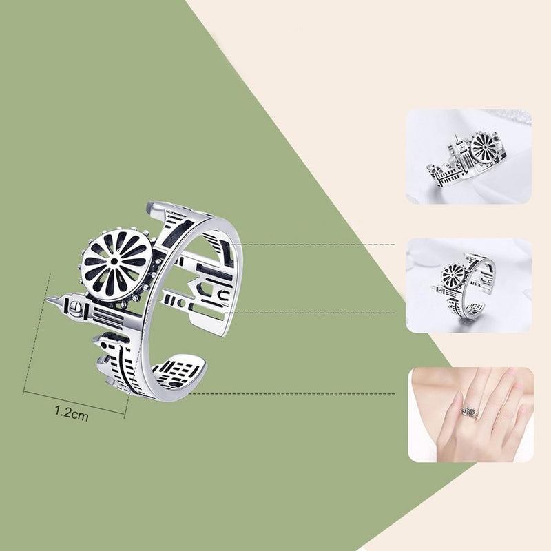 Ikonischer Fingerring mit Londoner Landschaft