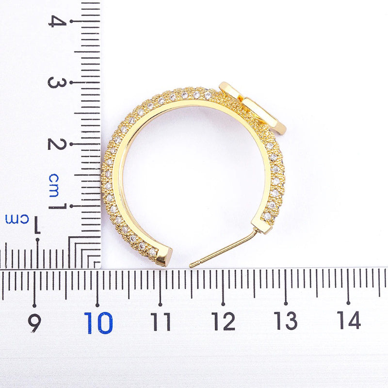 Tadellose mit Zirkonia verzierte Schmetterlings-Creolen