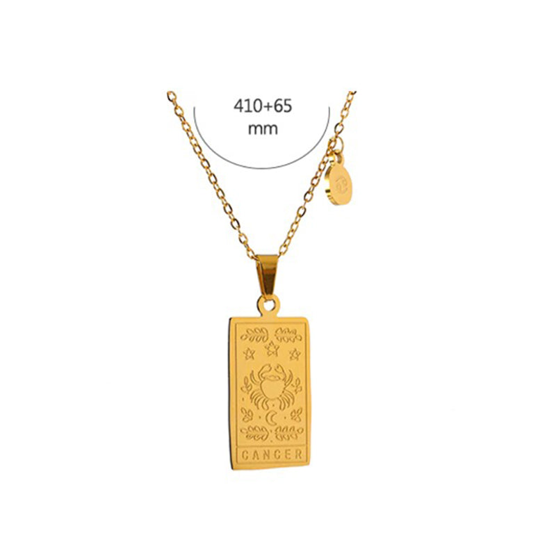 Beeindruckende Halsketten mit quadratischem Anhänger und 12 Sternbildern