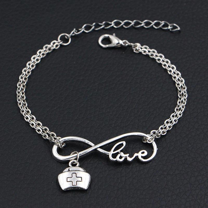 Charm-Armband „Unendliche Liebe für Krankenschwestern“