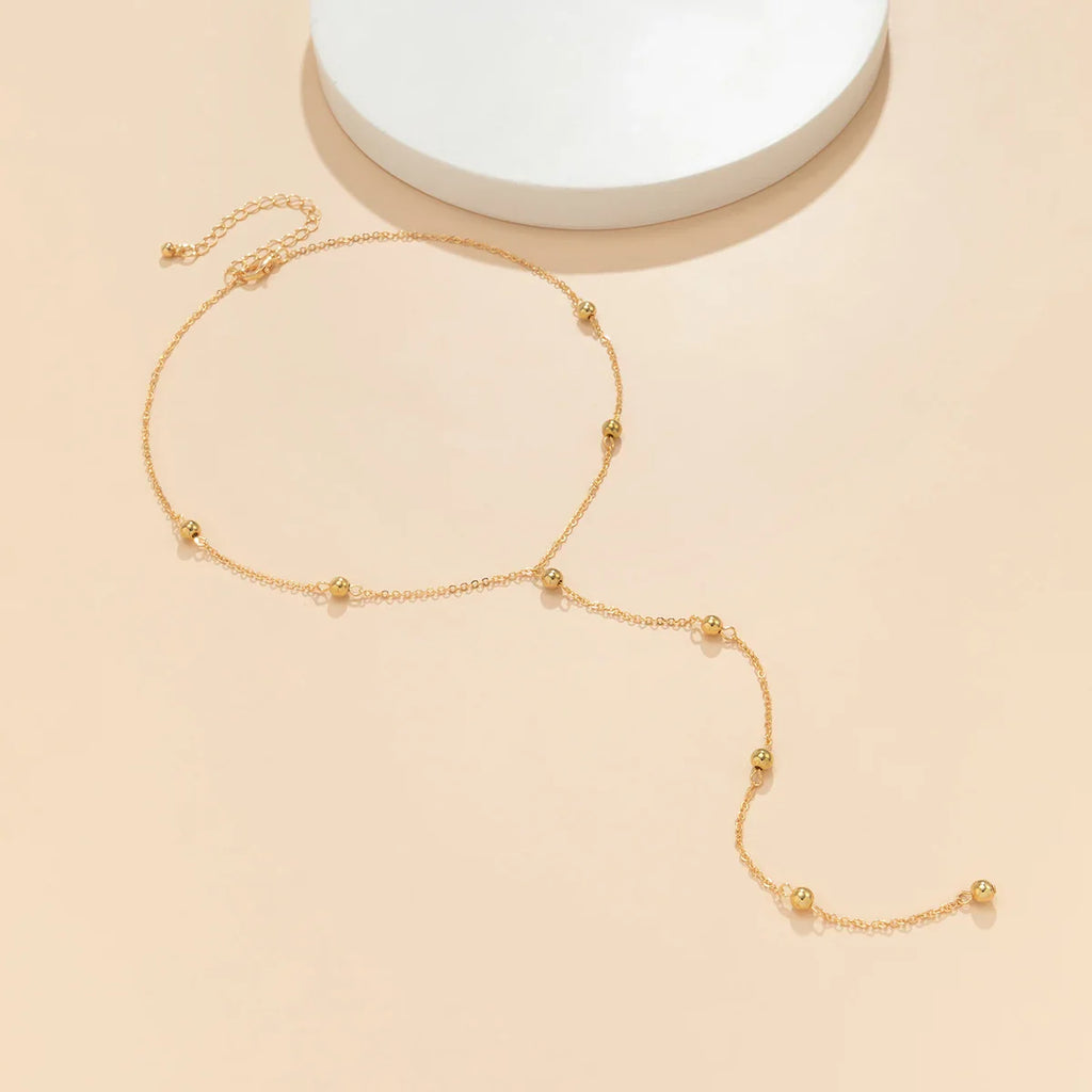 Goldene Lasso-Halskette – Verstellbarer, zarter Damenanhänger