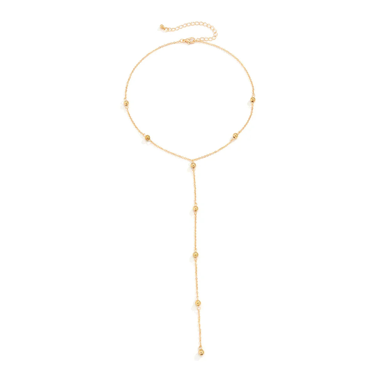 Goldene Lasso-Halskette – Verstellbarer, zarter Damenanhänger