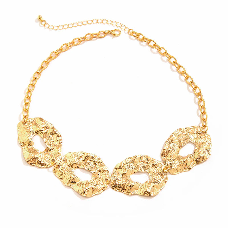 Strukturierte Goldkette für Damen – klobig, gehämmert, luxuriöser Statement-Schmuck