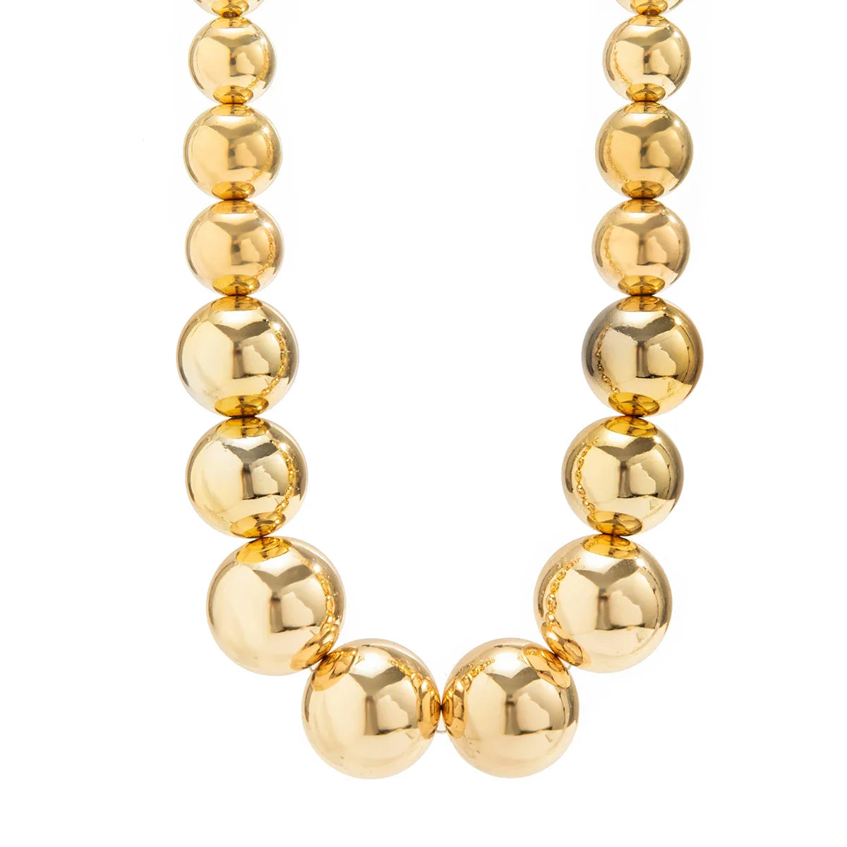Goldene Statement-Kette – klobiger Luxus-Choker, kugelförmiges Design