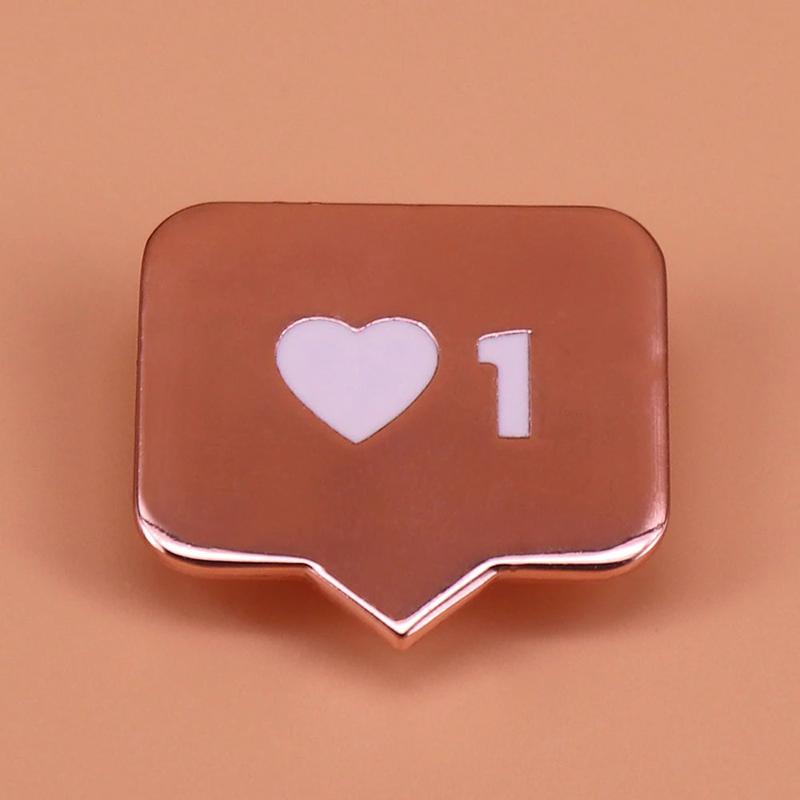 Instagram Love Emaille-Broschen
