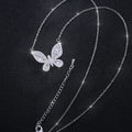 Filigrane und ultrafeminine Halsketten mit Zirkonia-Schmetterlingsanhänger