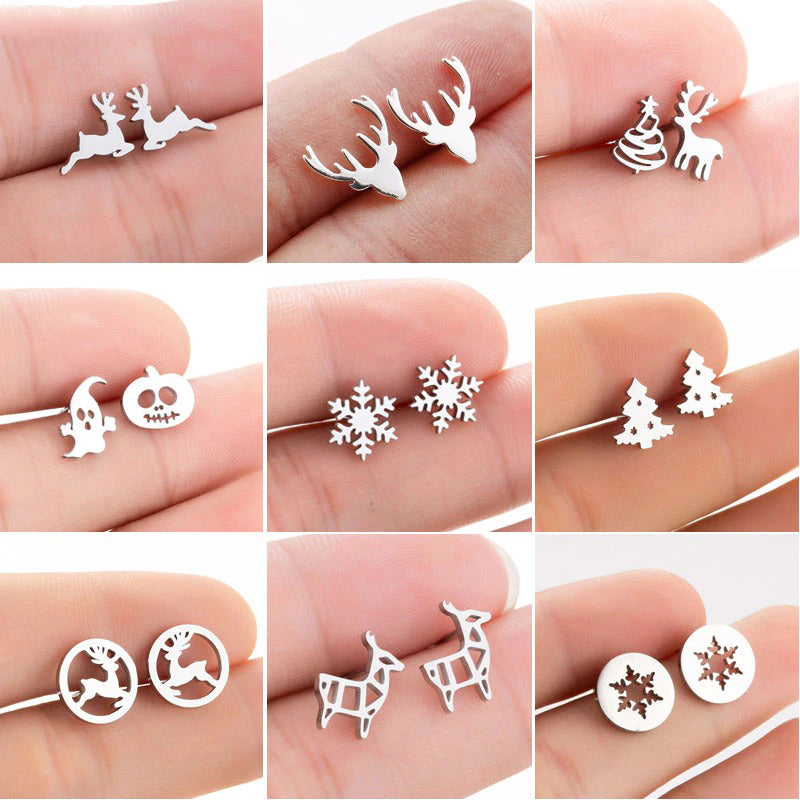 Fröhliche Weihnachts-Sonderohrstecker-Schmuckkollektion