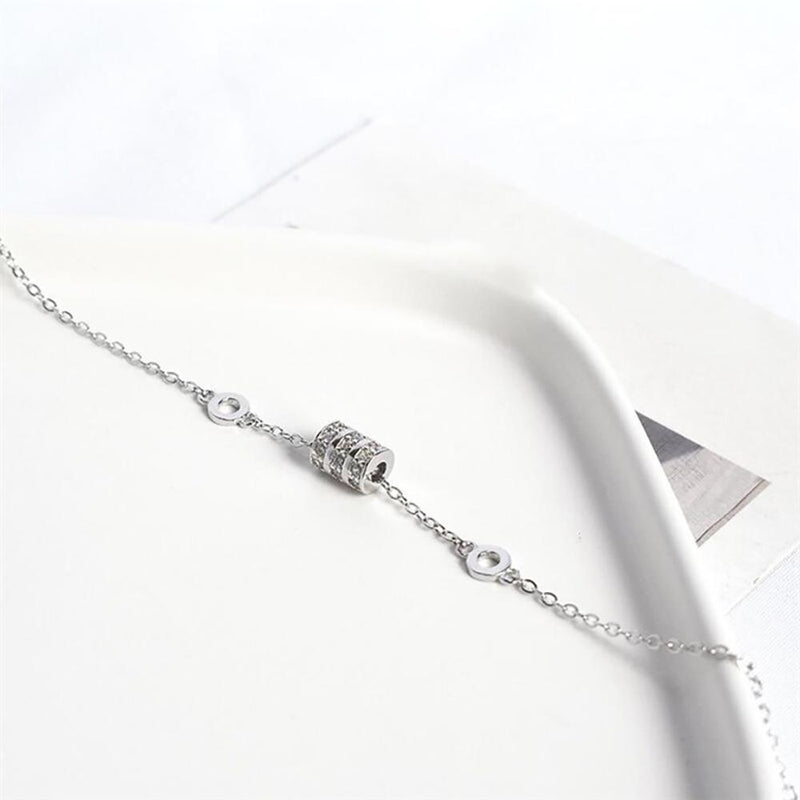 Zylinderförmiges Armband im koreanischen Stil mit Strassbesatz