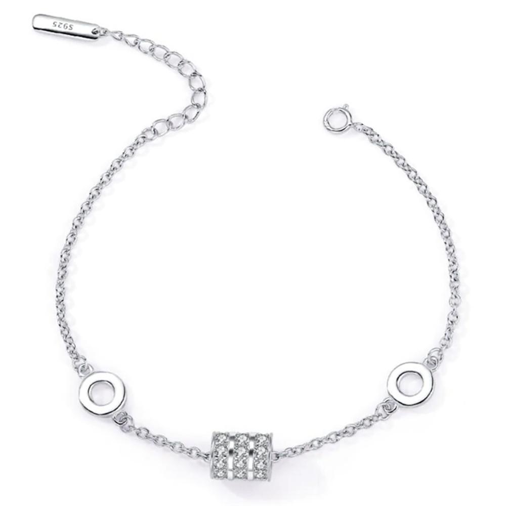 Zylinderförmiges Armband im koreanischen Stil mit Strassbesatz