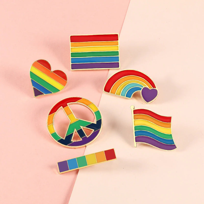 LGBT Regenbogen Herz, Frieden und Liebe Emaille Brosche Pins Sammlung