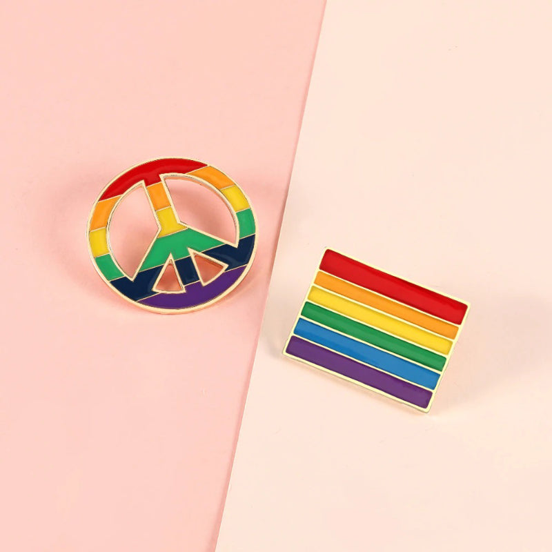 LGBT Regenbogen Herz, Frieden und Liebe Emaille Brosche Pins Sammlung
