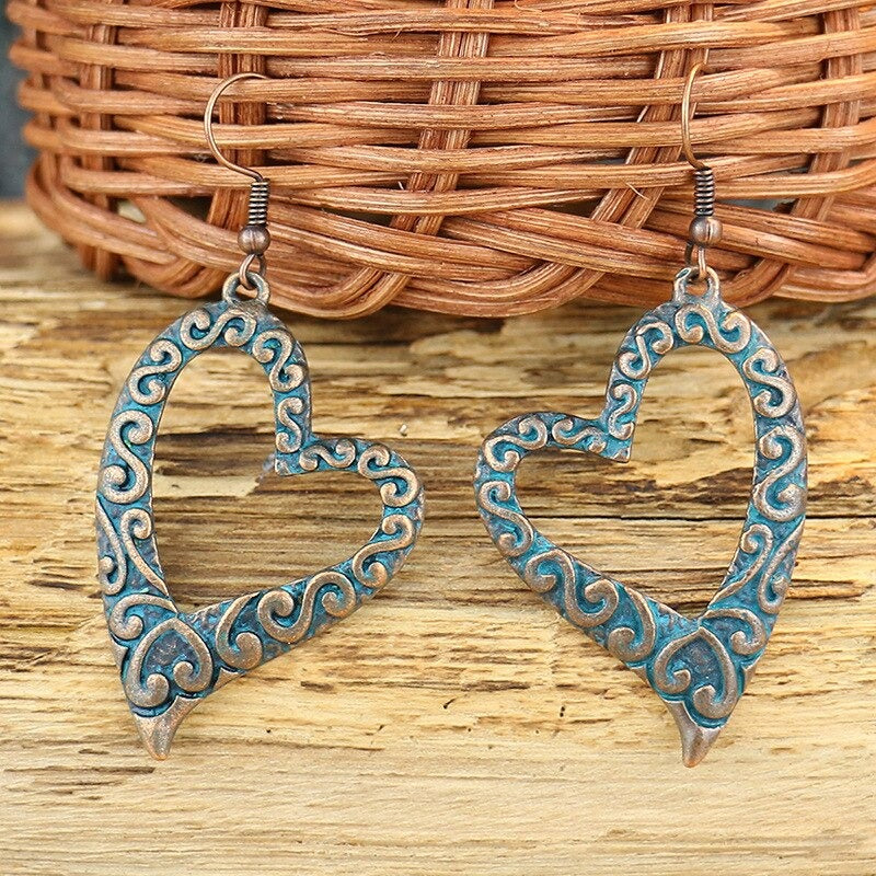 Lebendige und fröhliche ethnische böhmische Blumen-Ohrringe