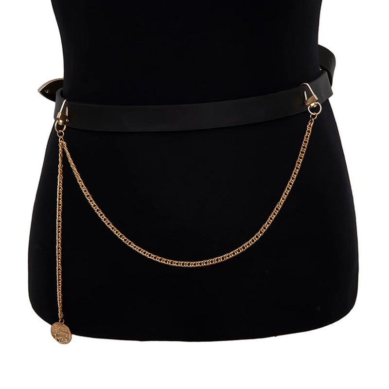 Lange, mehrlagige Gürtelkette aus Metall für Hosen und Jeans