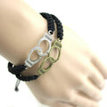 Lucky Infinity Charm Paar geflochtenes Armband-Set