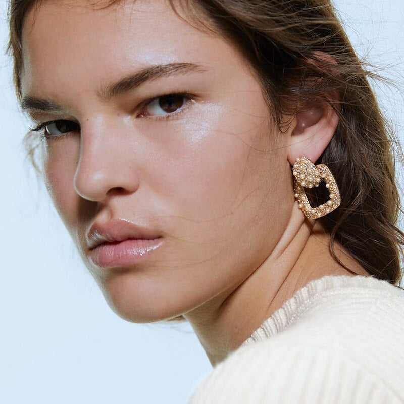 Luminance Strass Statement Perlen Tropfen Ohrhänger Kollektion