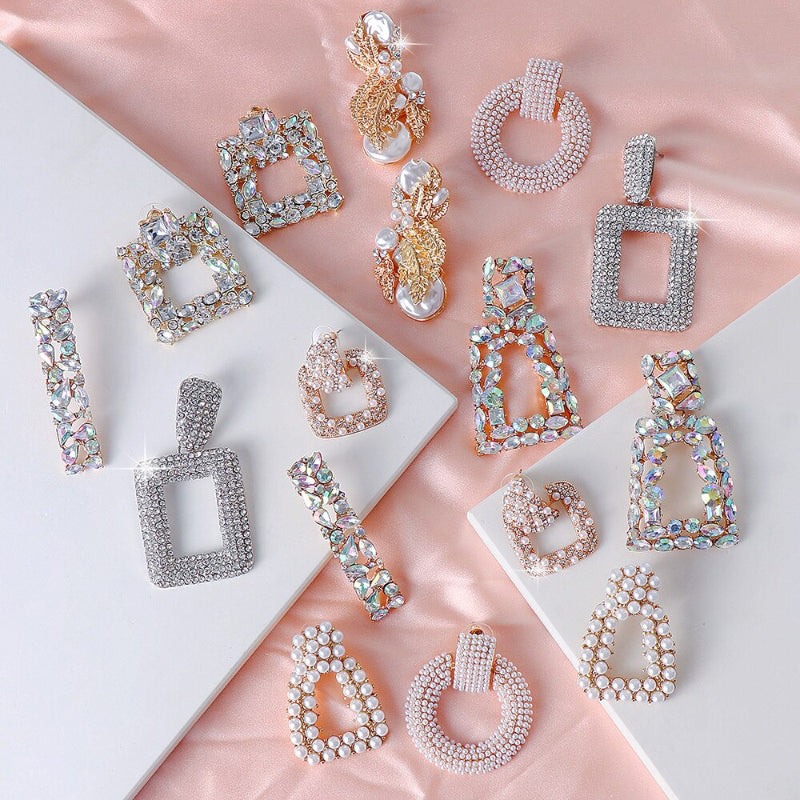 Luminance Strass Statement Perlen Tropfen Ohrhänger Kollektion