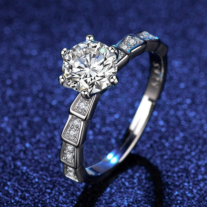 Luxuriöse verstellbare Zirkonringe mit Strassverzierung